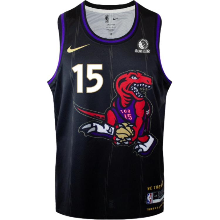 Nike NBA Toronto Raptors Vince Carter City Edition Sleeveless Jersey Black/Purple FQ4394-010