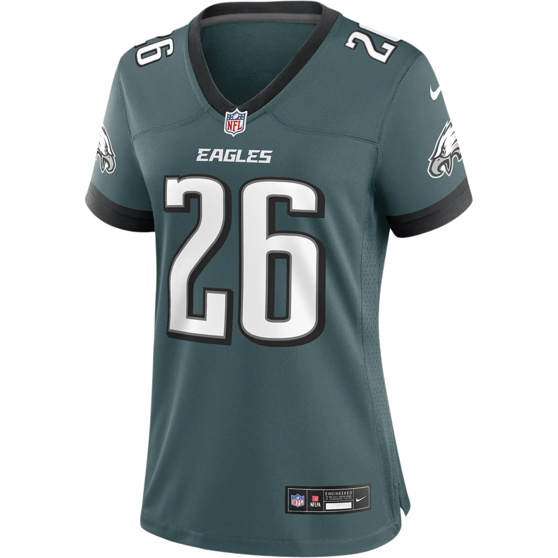(Women) Nike NFL Game Saquon Barkley Eagles Jersey Teal Animal Print Design. 67NW0ABR86F-XZ7
