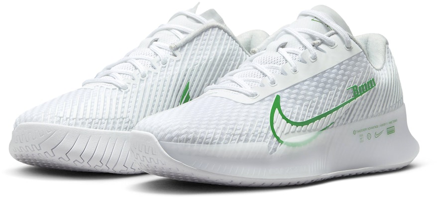 (Women) Nike NikeCourt Air Zoom Vapor 11 HC 'White Kelly Green' DR6965-102 Lookbook (Women) Nike NikeCourt Air Zoom Vapor 11 HC 'White Kelly Green' DR6965-102