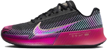 (Women) Nike NikeCourt Air Zoom Vapor 11 Premium HC 'Black Fireberry' FD6694-001 (Women) Nike NikeCourt Air Zoom Vapor 11 Premium HC 'Black Fireberry' FD6694-001