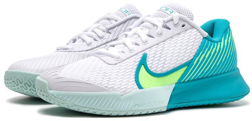 (W) Nike NikeCourt Air Zoom Vapor Pro 2 'Putih Teal Lime' DR6192-103 Lookbook (W) Nike NikeCourt Air Zoom Vapor Pro 2 'Putih Teal Lime' DR6192-103