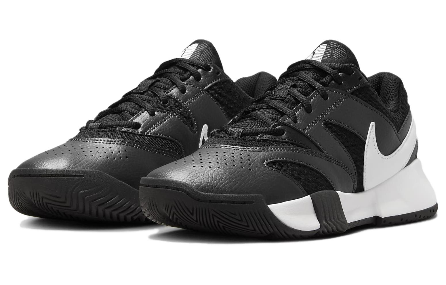 Shop Nike NikeCourt Lite 4 'Hitam Putih' Sneakers Olahraga Pria FD6575-001