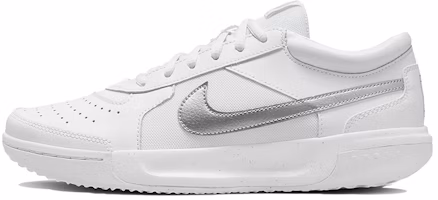 (Women) Nike NikeCourt Zoom Lite 3 'White Metallic Silver' DH1042-101 (Women) Nike NikeCourt Zoom Lite 3 'White Metallic Silver' DH1042-101