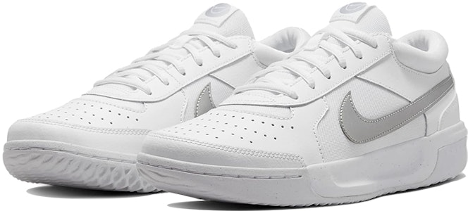 (W) Nike NikeCourt Zoom Lite 3 'Putih Perak Metalik' DH1042-101 Lookbook (W) Nike NikeCourt Zoom Lite 3 'Putih Perak Metalik' DH1042-101