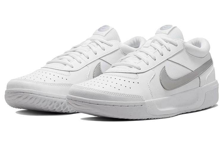 Shop (W) Nike NikeCourt Zoom Lite 3 'Blanco Plateado Metálico' DH1042-101