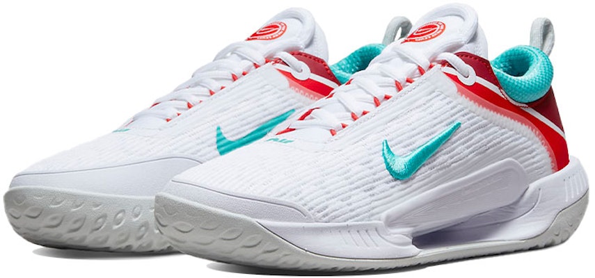 (Women) Nike NikeCourt Zoom NXT 'White Habanero Red Teal' DH0222-136 Lookbook (Women) Nike NikeCourt Zoom NXT 'White Habanero Red Teal' DH0222-136