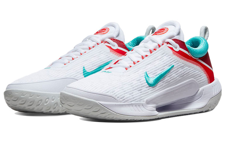 Shop (Women) Nike NikeCourt Zoom NXT 'White Habanero Red Teal' DH0222-136