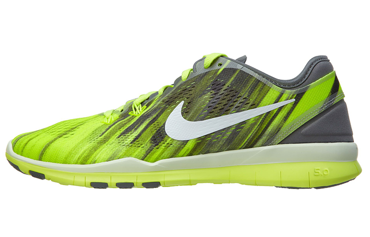 (Women) Nike Nke Free 5.0 Tr Fit 5 Prt Cool Grey White-Volt-White 704695-004
