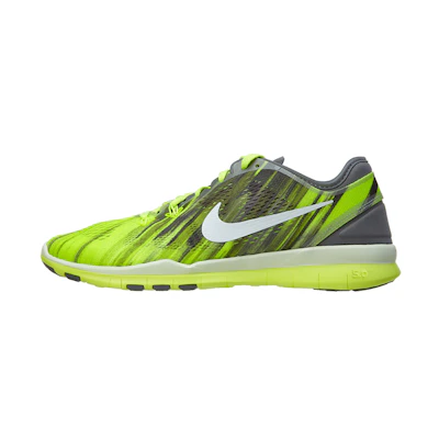 (W) Nike Nke Free 5.0 Tr Fit 5 Prt Cool Grey White-Volt-White