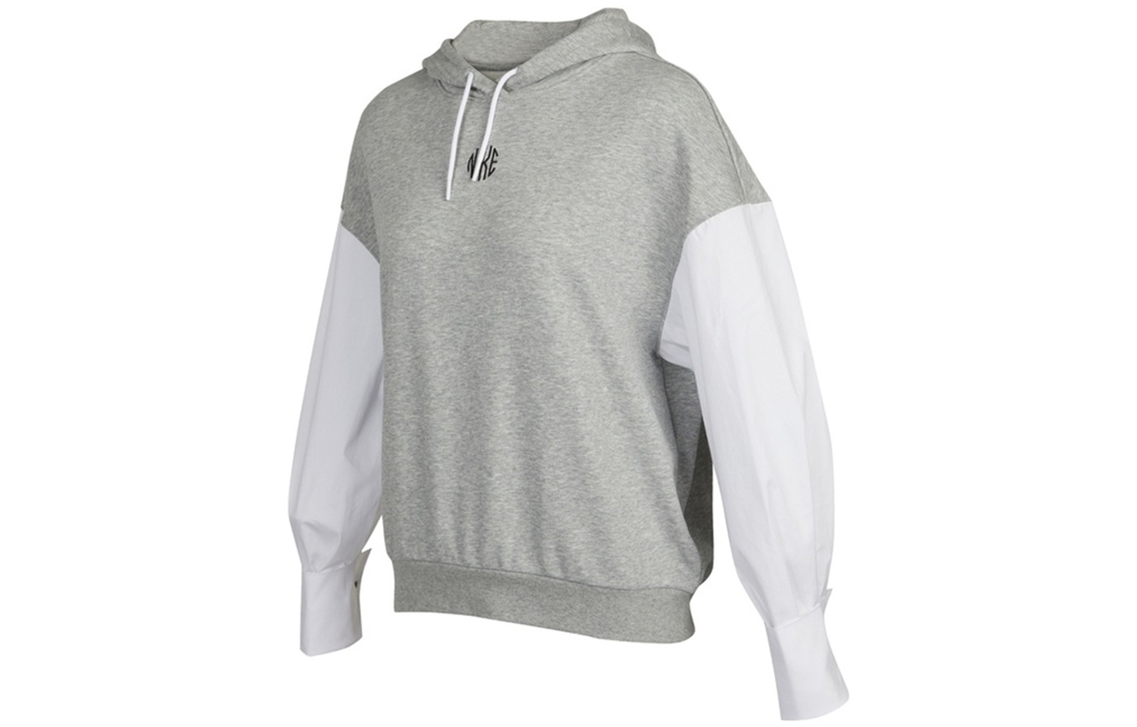 (Women) Nike NSW Icon Clash Fleece Hoodie Casual Knit Pullover - Grey DD5053-063