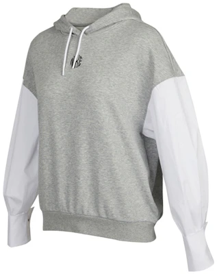 (Women) Nike NSW Icon Clash Fleece Hoodie Casual Knit Pullover - Grey DD5053-063 Buy (Women) Nike NSW Icon Clash Fleece Hoodie Casual Knit Pullover - Grey DD5053-063