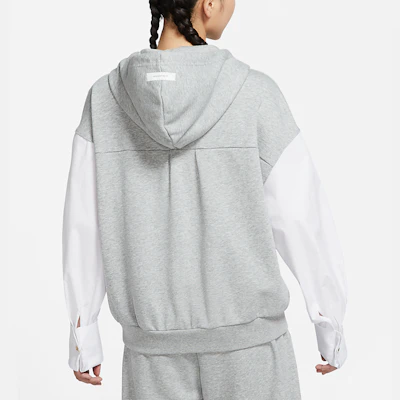 (Women) Nike NSW Icon Clash Fleece Hoodie Casual Knit Pullover - Grey DD5053-063 Details for (Women) Nike NSW Icon Clash Fleece Hoodie Casual Knit Pullover - Grey DD5053-063