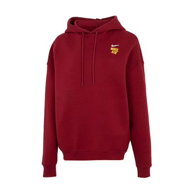 (Women) Nike NSW Premium Fleece Hoodie Red Pullover Casual Sweatshirt FB7650-677