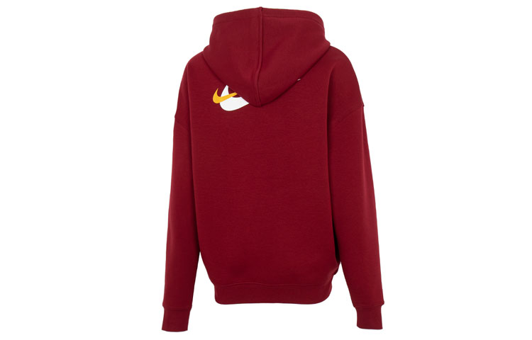 (Women) Nike NSW Premium Fleece Hoodie Red Pullover Casual Sweatshirt FB7650-677 圖 3