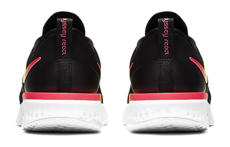 Shop (W) Nike Odyssey React Flyknit 2 ''Zwart Geel Rood'' CJ1619-001