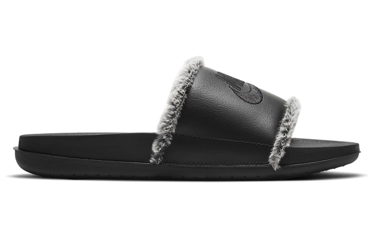 (W) Nike OffCourt Leather Slide 'Black Fur' 圖 2