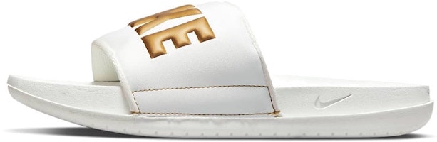 (Women) Nike Offcourt Slide 'Summit White Metallic Gold' BQ4632-105 (Women) Nike Offcourt Slide 'Summit White Metallic Gold' BQ4632-105
