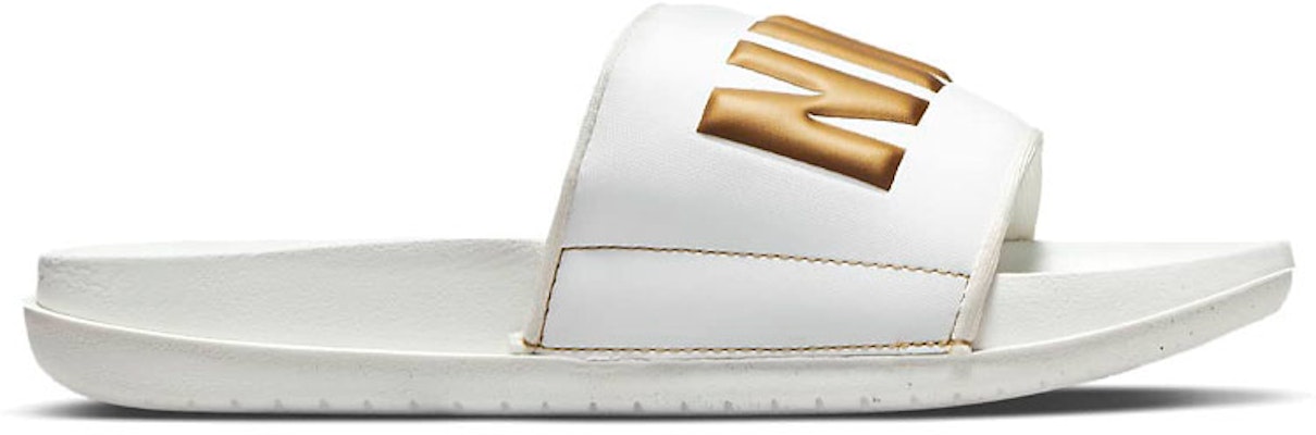 (W) Nike Offcourt Slide 'Summit White Metallic Gold' Sandal Putih Emas BQ4632-105 Order (W) Nike Offcourt Slide 'Summit White Metallic Gold' Sandal Putih Emas BQ4632-105