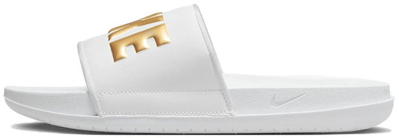 (Women) Nike Offcourt Slide 'White Metallic Gold' BQ4632-106 (Women) Nike Offcourt Slide 'White Metallic Gold' BQ4632-106