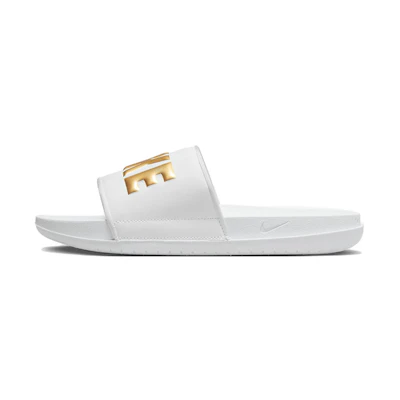 (W) Nike Offcourt Slide 'White Metallic Gold'