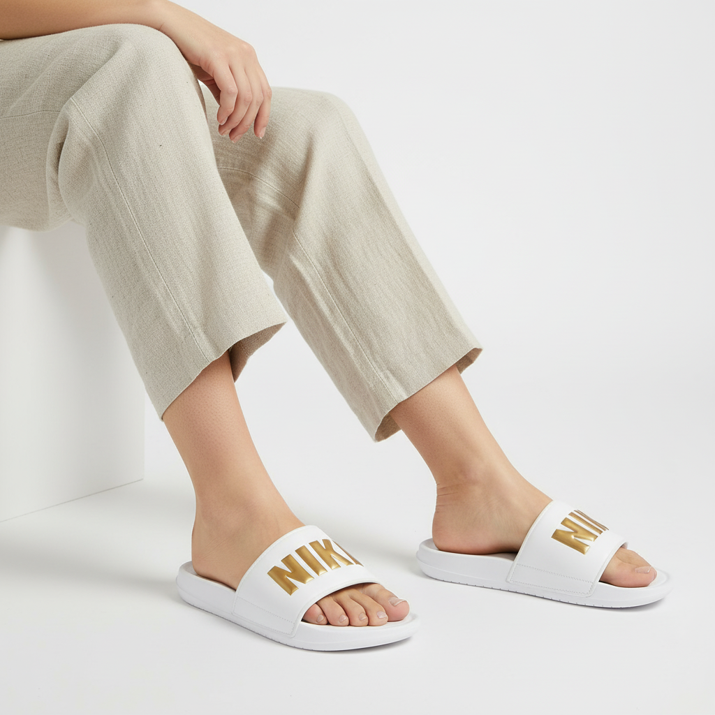 Order (W) Nike Offcourt Slide 'Putih Emas Metalik' BQ4632-106