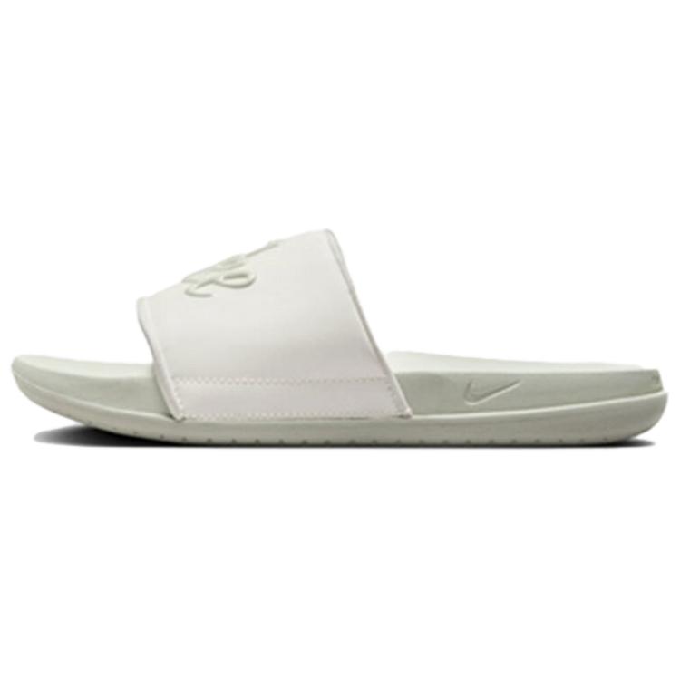 (Women) Nike Offcourt Slides White Silver Women’s Comfort Sandals Mismatched Design FQ7646-101