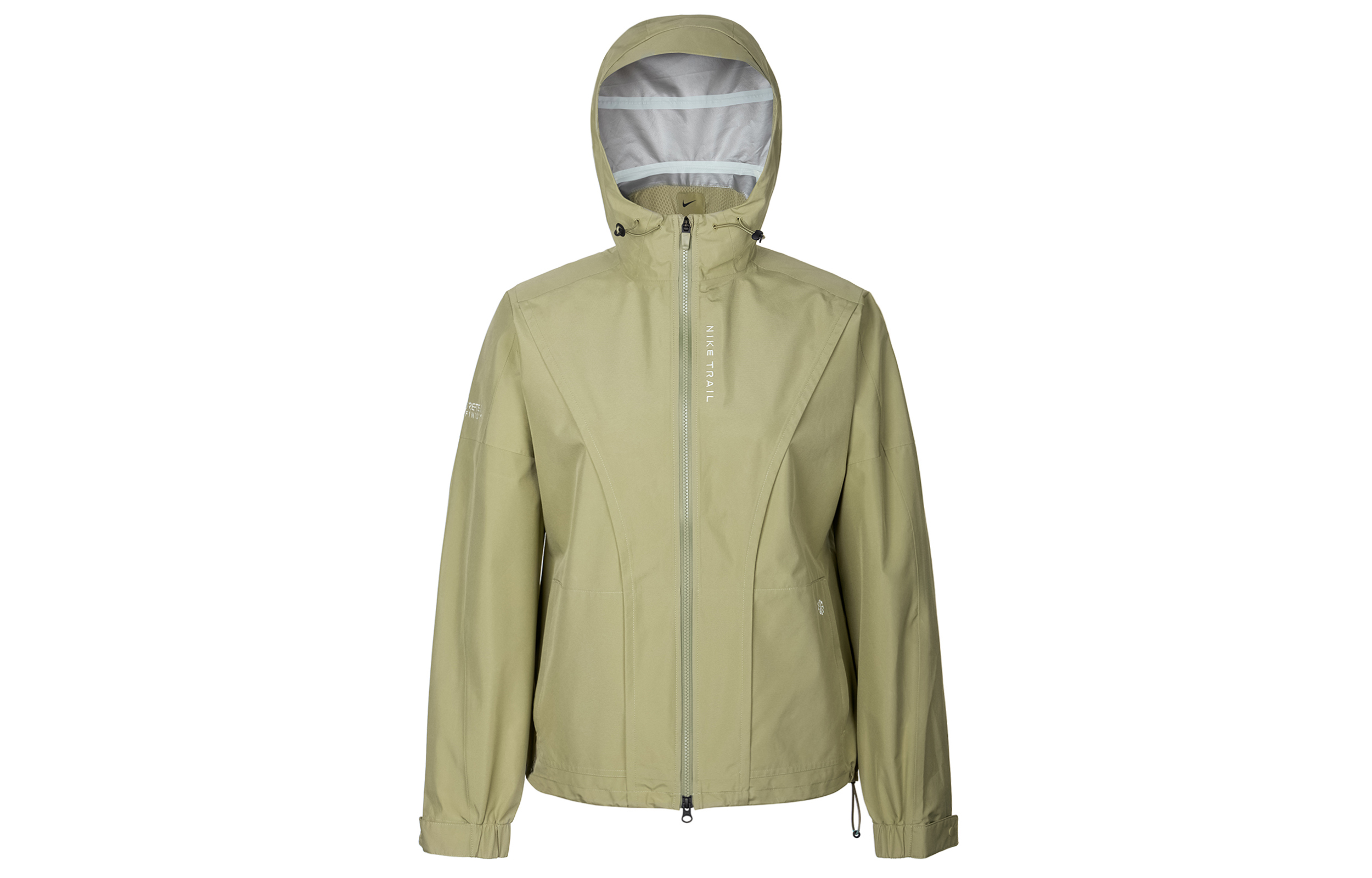 (Women) Nike Olive Green Hooded Trail Running Jacket with Back Pocket FB7643-276