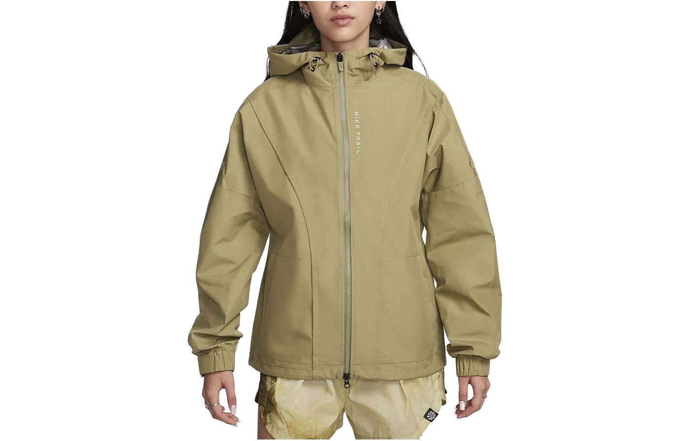 (Women) Nike Olive Green Hooded Trail Running Jacket with Back Pocket FB7643-276 圖 2