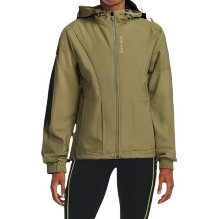(Women) Nike Olive Green Hooded Trail Running Jacket with Back Pocket FB7643-276 圖 5