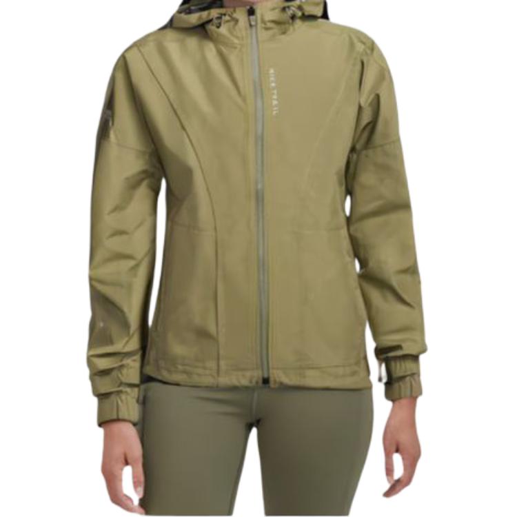 (Women) Nike Olive Green Hooded Trail Running Jacket with Back Pocket FB7643-276 圖 6