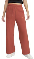 (Women) Nike Orange Fleece Logo Drawstring Knit Sweatpants DV4362-832 (Women) Nike Orange Fleece Logo Drawstring Knit Sweatpants DV4362-832