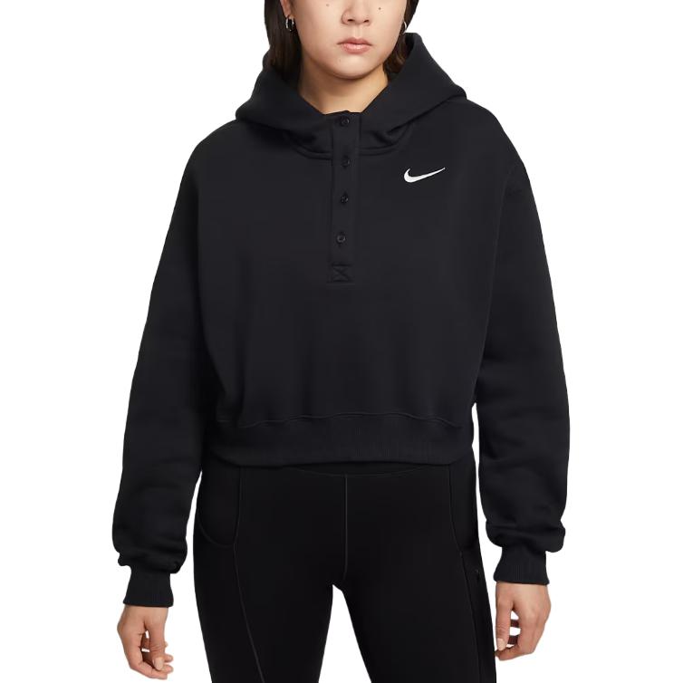 (Women) Nike Oversized Cropped Hoodie with Logo IF0259-010