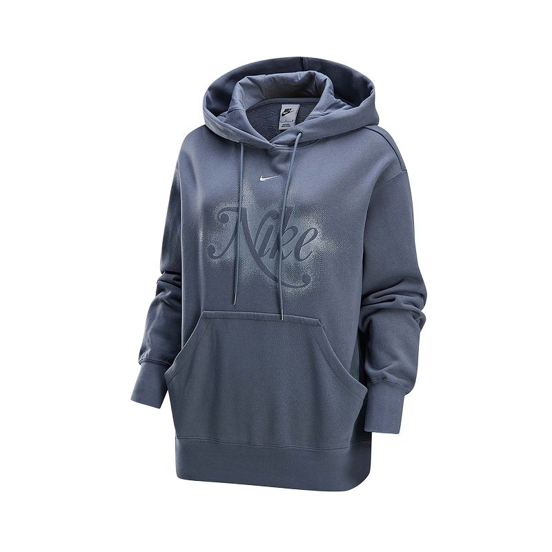 Order (Women) Nike Oversized Hoodie Sweatshirt Gray Blue Casual Sportswear HQ4869-084