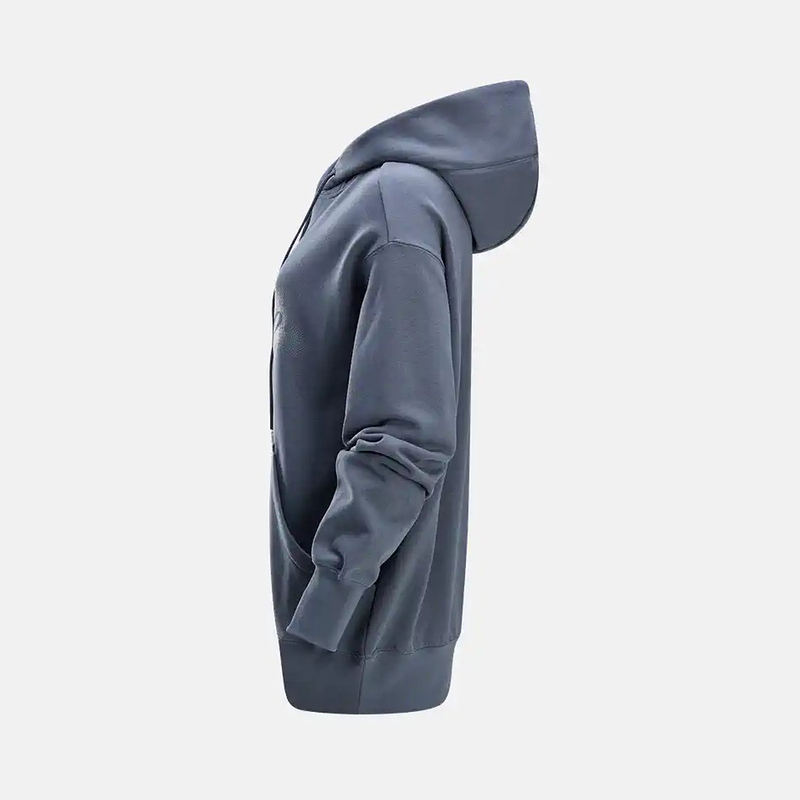Shop (Women) Nike Oversized Hoodie Sweatshirt Gray Blue Casual Sportswear HQ4869-084