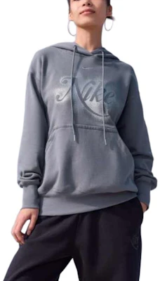 (Women) Nike Oversized Hoodie Sweatshirt Gray Blue Casual Sportswear HQ4869-084 Purchase (Women) Nike Oversized Hoodie Sweatshirt Gray Blue Casual Sportswear HQ4869-084