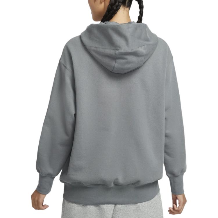 Details for (Women) Nike Oversized Hoodie Sweatshirt Gray Blue Casual Sportswear HQ4869-084