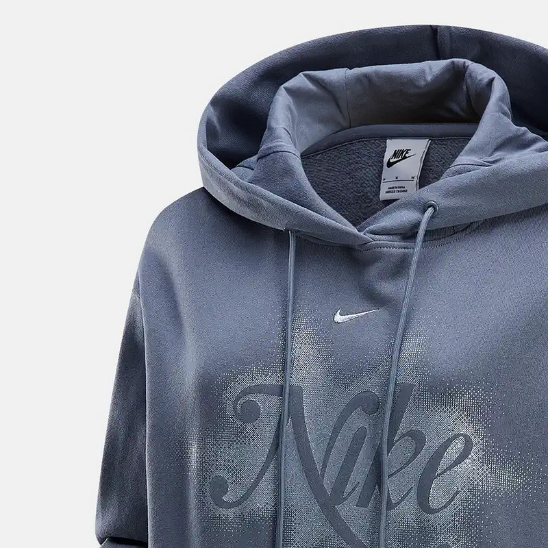 Sizing (Women) Nike Oversized Hoodie Sweatshirt Gray Blue Casual Sportswear HQ4869-084