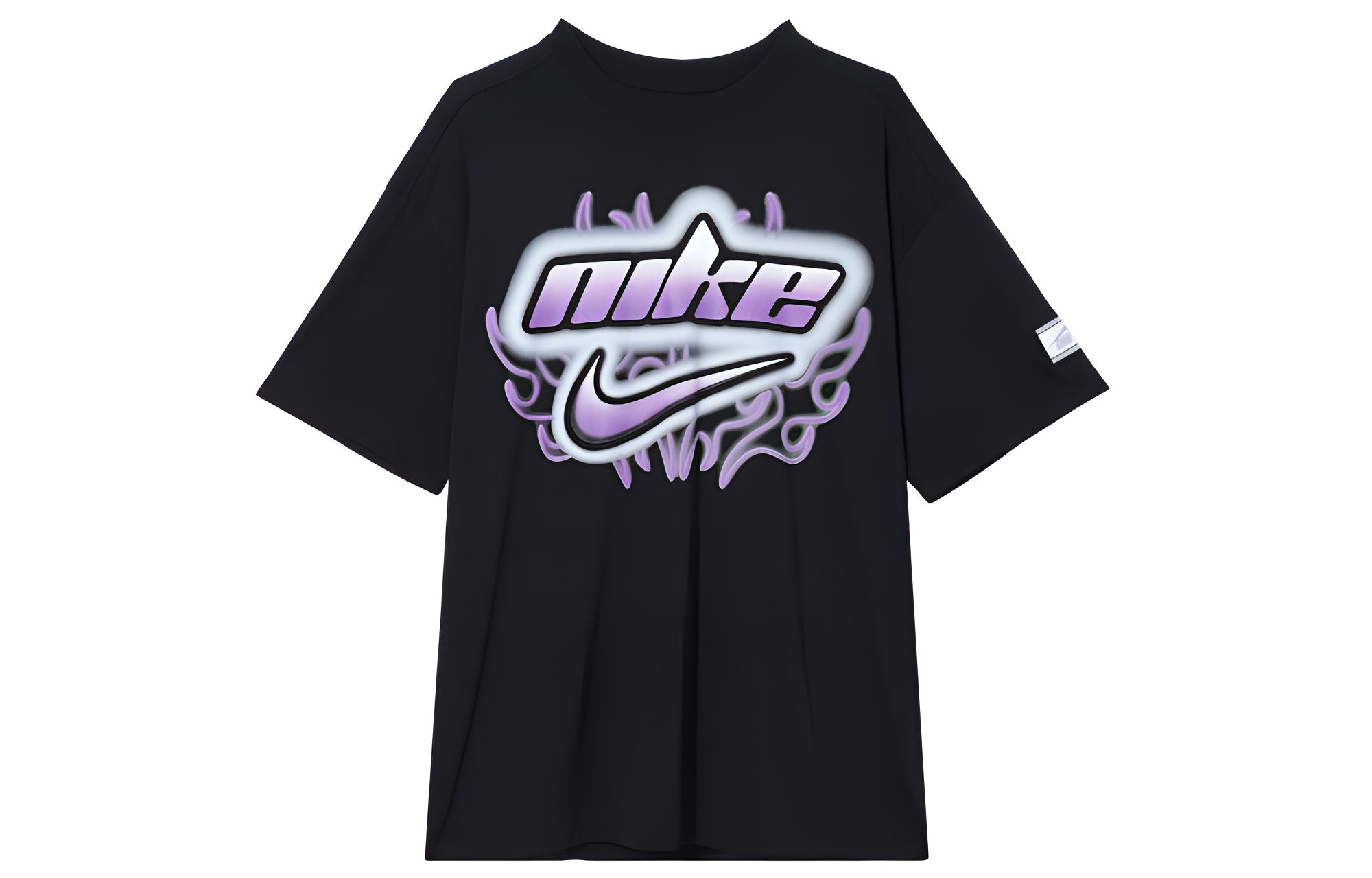 (Women) Nike Oversized Letter Graphic T-Shirt Women’s Black Round Neck Short Sleeve FZ1147-010