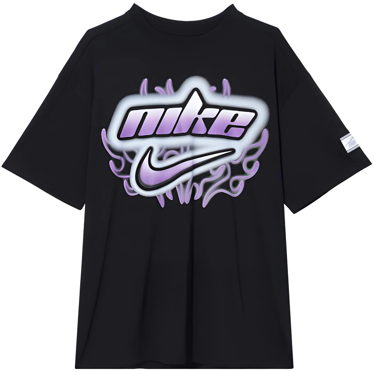women-nike-oversized-letter-graphic-t-shirt-women-s-black-round-neck-short-sleeve-fz-1147-010