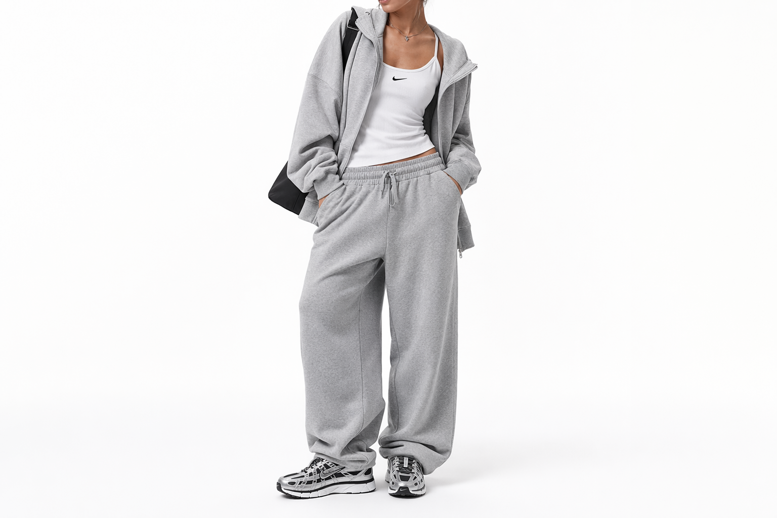 Order (W) Nike P-6000 Retro Running Sneakers Zilver/Zwart/Wit/Metaal Zilver BV1021-013