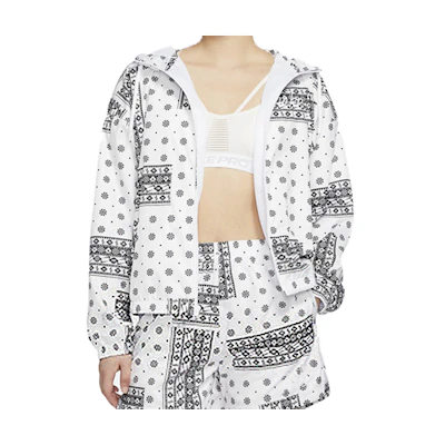 (Women) Nike Paisley Hooded Jacket White CU5893-100