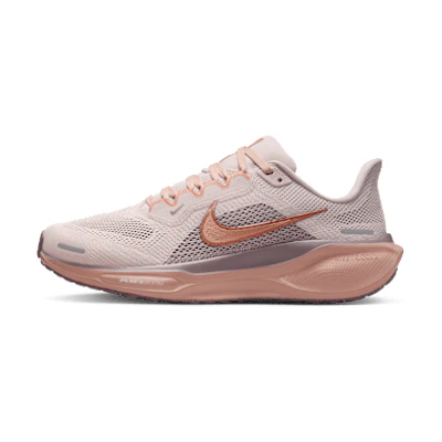 (W) Nike Pegasus 41 Silt Red/Particle Pink/Taupe Gray/Metallic Rose Gold