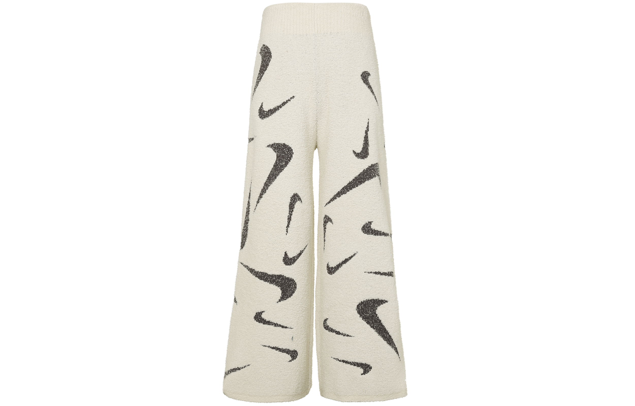 (Women) Nike Phoenix Cozy Bouclé High-Waist Wide-Leg Knit Pants Women’s Grey. FD4289-104