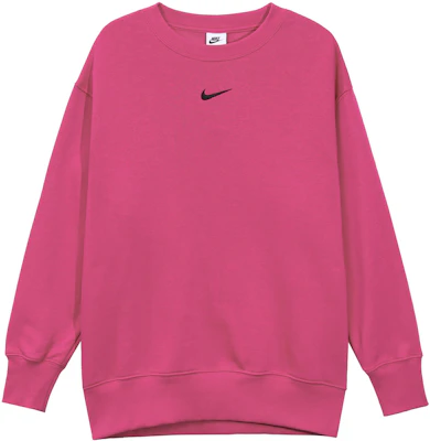 (Women) Nike Phoenix Fleece Oversized Crewneck Sweatshirt Raspberry Red DQ5734-615 Order (Women) Nike Phoenix Fleece Oversized Crewneck Sweatshirt Raspberry Red DQ5734-615
