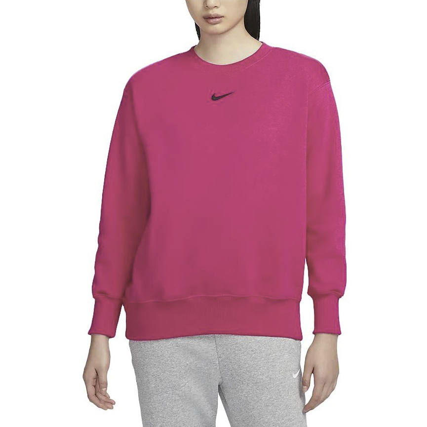 Purchase (Women) Nike Phoenix Fleece Oversized Crewneck Sweatshirt Raspberry Red DQ5734-615