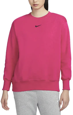 (Women) Nike Phoenix Fleece Oversized Crewneck Sweatshirt Raspberry Red DQ5734-615 Purchase (Women) Nike Phoenix Fleece Oversized Crewneck Sweatshirt Raspberry Red DQ5734-615