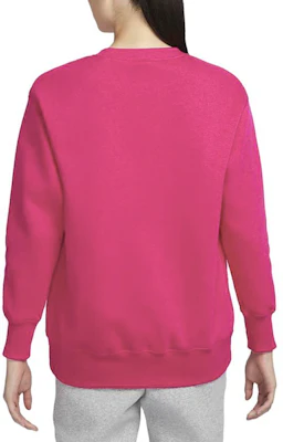 (Women) Nike Phoenix Fleece Oversized Crewneck Sweatshirt Raspberry Red DQ5734-615 Details for (Women) Nike Phoenix Fleece Oversized Crewneck Sweatshirt Raspberry Red DQ5734-615