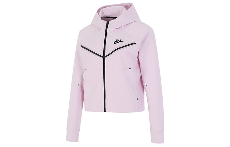 (Women) Nike Pink Logo Print Running Hoodie Jacket CW4299-695