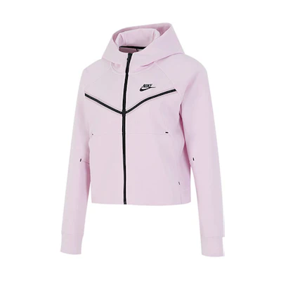 (Women) Nike Pink Logo Print Running Hoodie Jacket CW4299-695