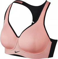 (Women) Nike Pink Logo Simple Training Fitness Sports Bra 805553-808 (Women) Nike Pink Logo Simple Training Fitness Sports Bra 805553-808